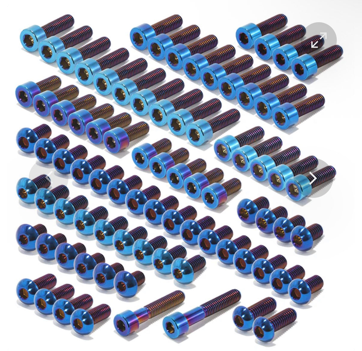 Titanium bolts for eride